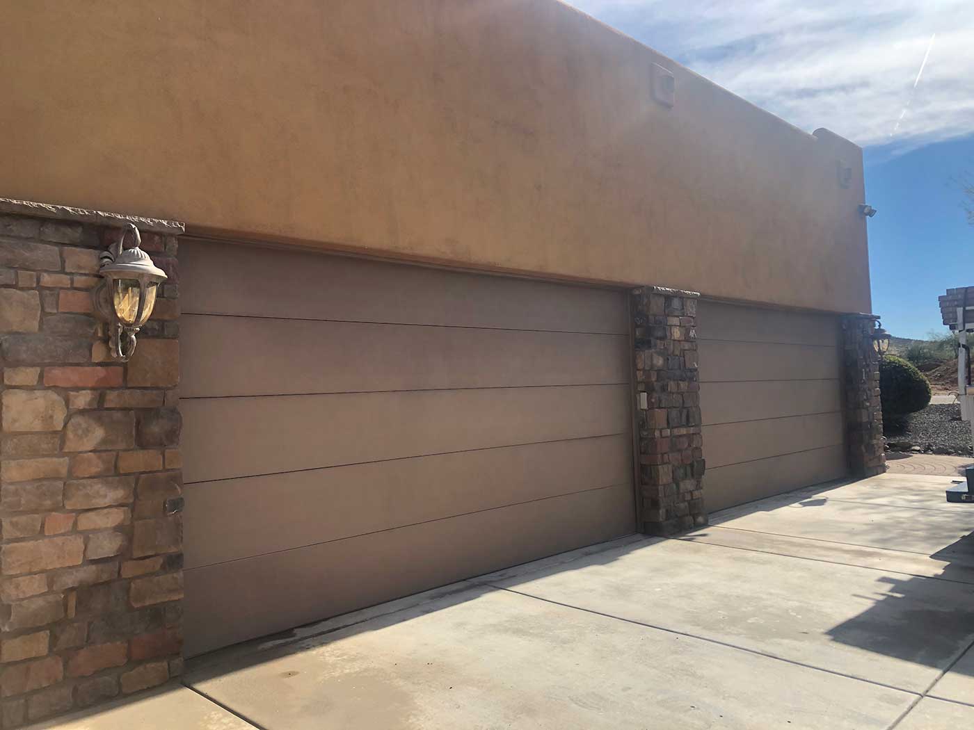 old and big garage door Az
